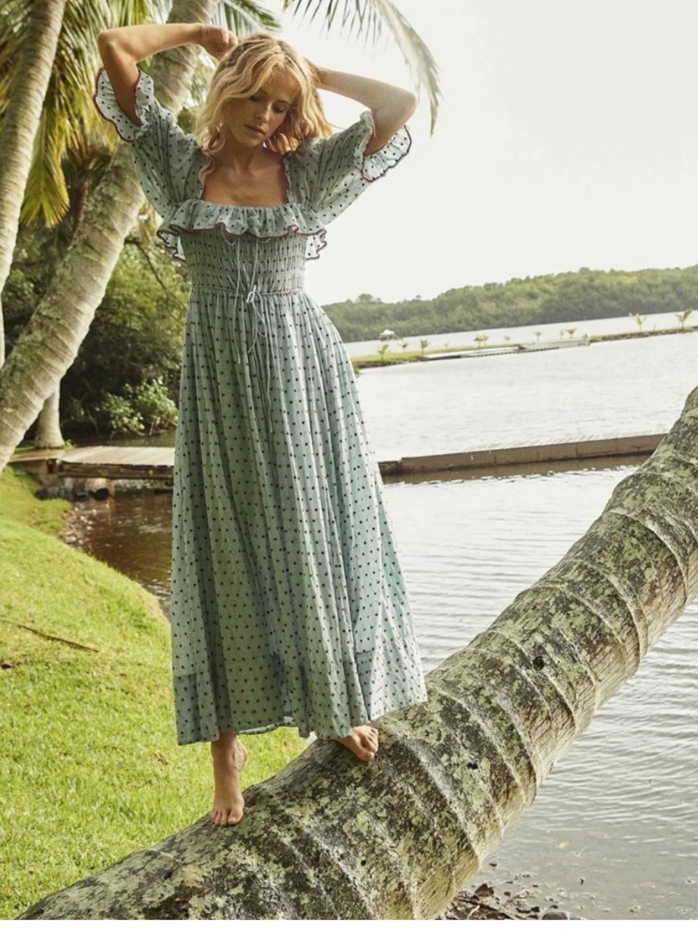 Doen Sol Swiss Red Dot Dress